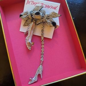 Betsy Johnson bow and heel earrings